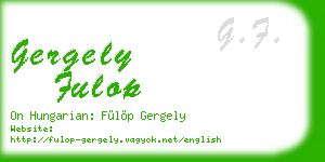 gergely fulop business card